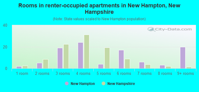 Rooms in renter-occupied apartments in New Hampton, New Hampshire