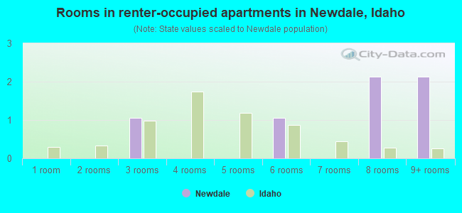 Rooms in renter-occupied apartments in Newdale, Idaho