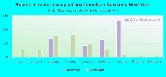 Rooms in renter-occupied apartments in Newfane, New York