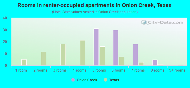 Rooms in renter-occupied apartments in Onion Creek, Texas