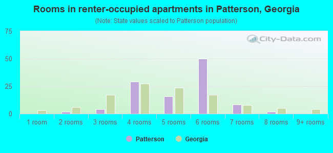 Rooms in renter-occupied apartments in Patterson, Georgia