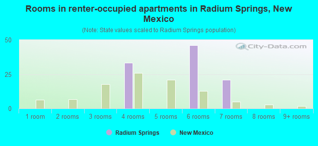 Rooms in renter-occupied apartments in Radium Springs, New Mexico