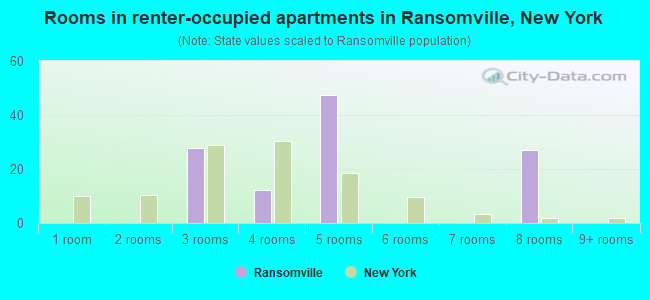 Rooms in renter-occupied apartments in Ransomville, New York