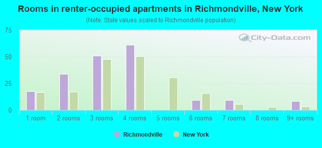 Rooms in renter-occupied apartments in Richmondville, New York