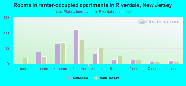 Rooms in renter-occupied apartments in Riverdale, New Jersey