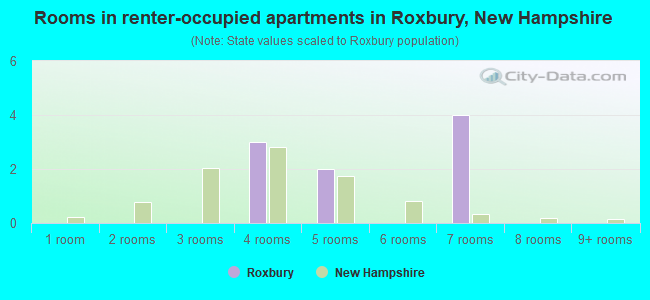 Rooms in renter-occupied apartments in Roxbury, New Hampshire