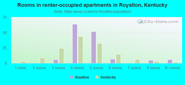 Rooms in renter-occupied apartments in Royalton, Kentucky