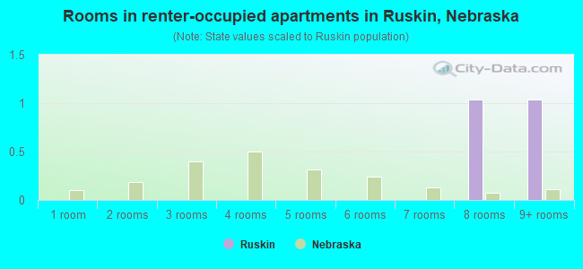 Rooms in renter-occupied apartments in Ruskin, Nebraska