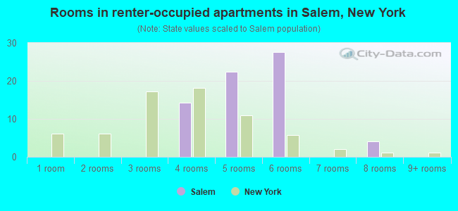Rooms in renter-occupied apartments in Salem, New York