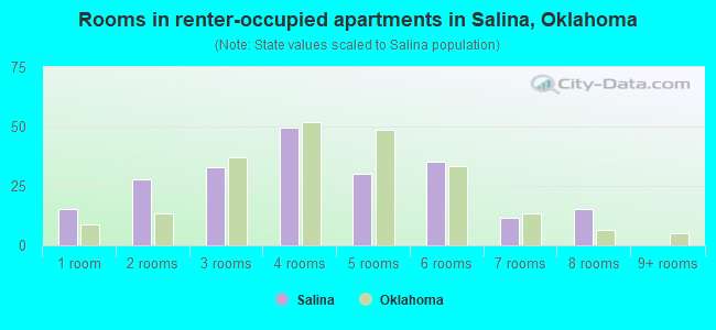 Rooms in renter-occupied apartments in Salina, Oklahoma