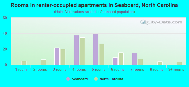 Rooms in renter-occupied apartments in Seaboard, North Carolina
