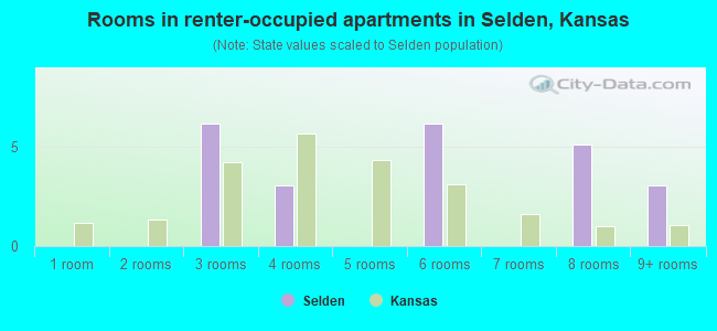 Rooms in renter-occupied apartments in Selden, Kansas