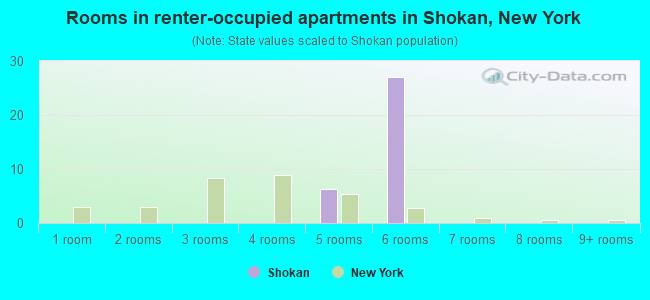 Rooms in renter-occupied apartments in Shokan, New York