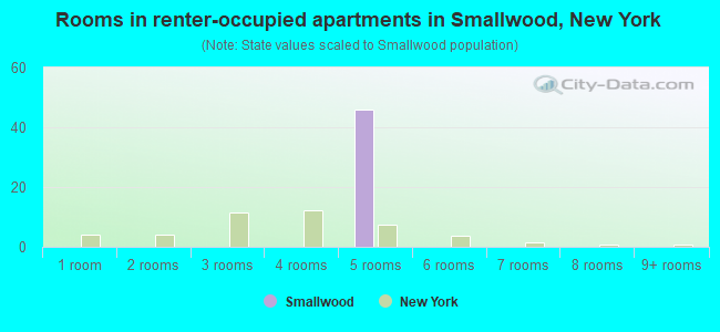 Rooms in renter-occupied apartments in Smallwood, New York