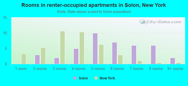Rooms in renter-occupied apartments in Solon, New York