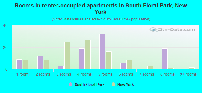 Rooms in renter-occupied apartments in South Floral Park, New York