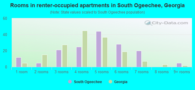 Rooms in renter-occupied apartments in South Ogeechee, Georgia