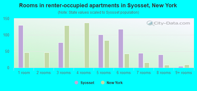 Rooms in renter-occupied apartments in Syosset, New York