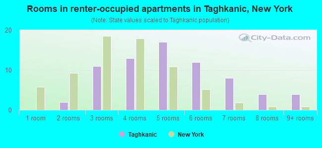 Rooms in renter-occupied apartments in Taghkanic, New York