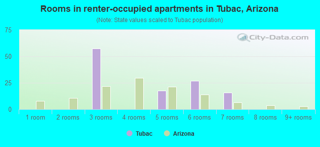 Rooms in renter-occupied apartments in Tubac, Arizona
