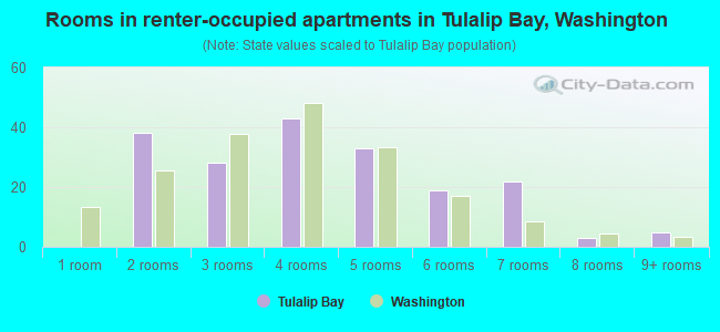 Rooms in renter-occupied apartments in Tulalip Bay, Washington