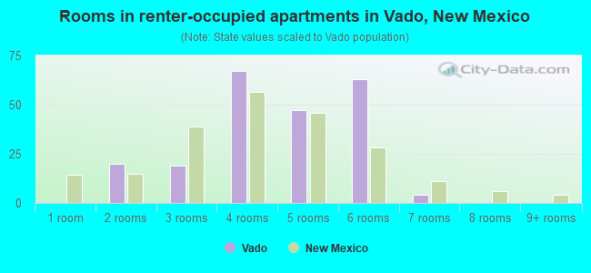 Rooms in renter-occupied apartments in Vado, New Mexico