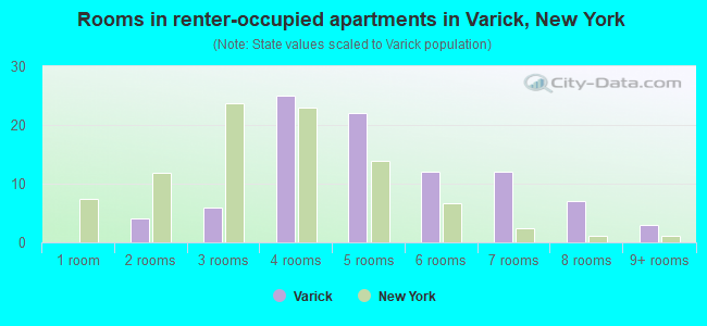 Rooms in renter-occupied apartments in Varick, New York