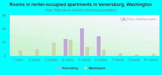 Rooms in renter-occupied apartments in Venersborg, Washington