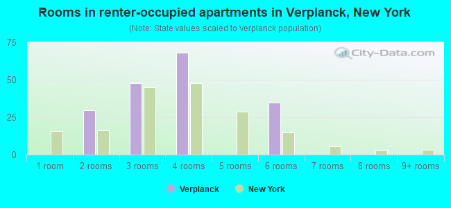 Rooms in renter-occupied apartments in Verplanck, New York