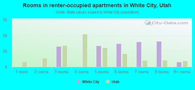 Rooms in renter-occupied apartments in White City, Utah