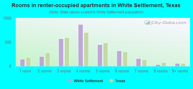 Rooms in renter-occupied apartments in White Settlement, Texas