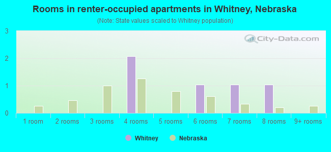 Rooms in renter-occupied apartments in Whitney, Nebraska