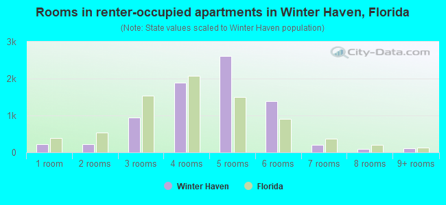 Rooms in renter-occupied apartments in Winter Haven, Florida