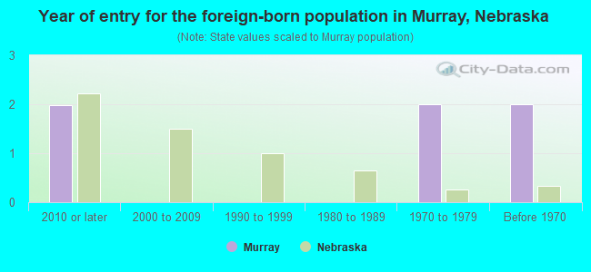 Year of entry for the foreign-born population in Murray, Nebraska