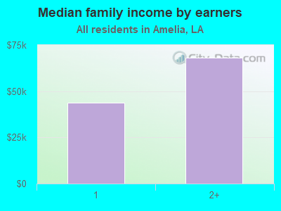 Median family income by earners