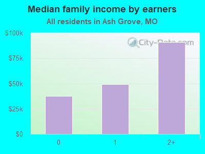 Median family income by earners