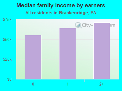 Median family income by earners