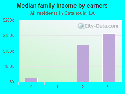 Median family income by earners