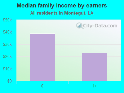 Median family income by earners