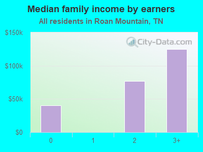 Median family income by earners