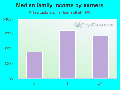 Median family income by earners