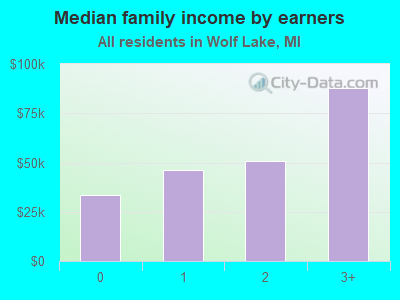 Median family income by earners