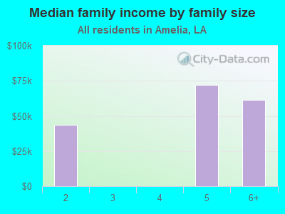 Median family income by family size