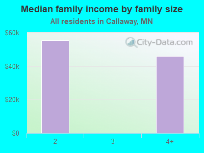 Median family income by family size