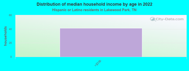 Distribution of median household income by age in 2022