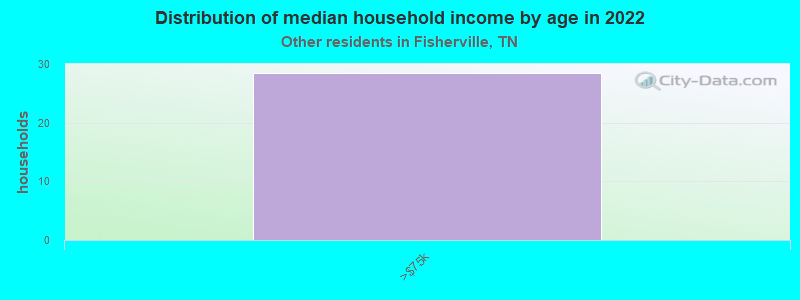 Distribution of median household income by age in 2022