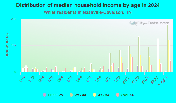 Nashville-Davidson, Tennessee (TN) income map, earnings map, and wages data