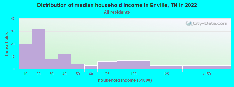 Distribution of median household income in Enville, TN in 2022