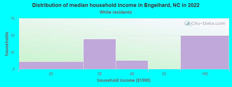 Distribution of median household income in Engelhard, NC in 2022