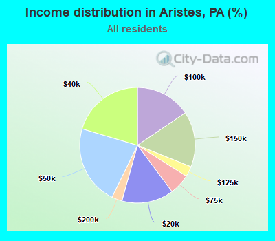Income distribution in Aristes, PA (%)